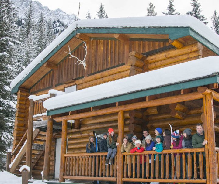 Group at Backcountry Sundance Lodge with Banff Trail Riders